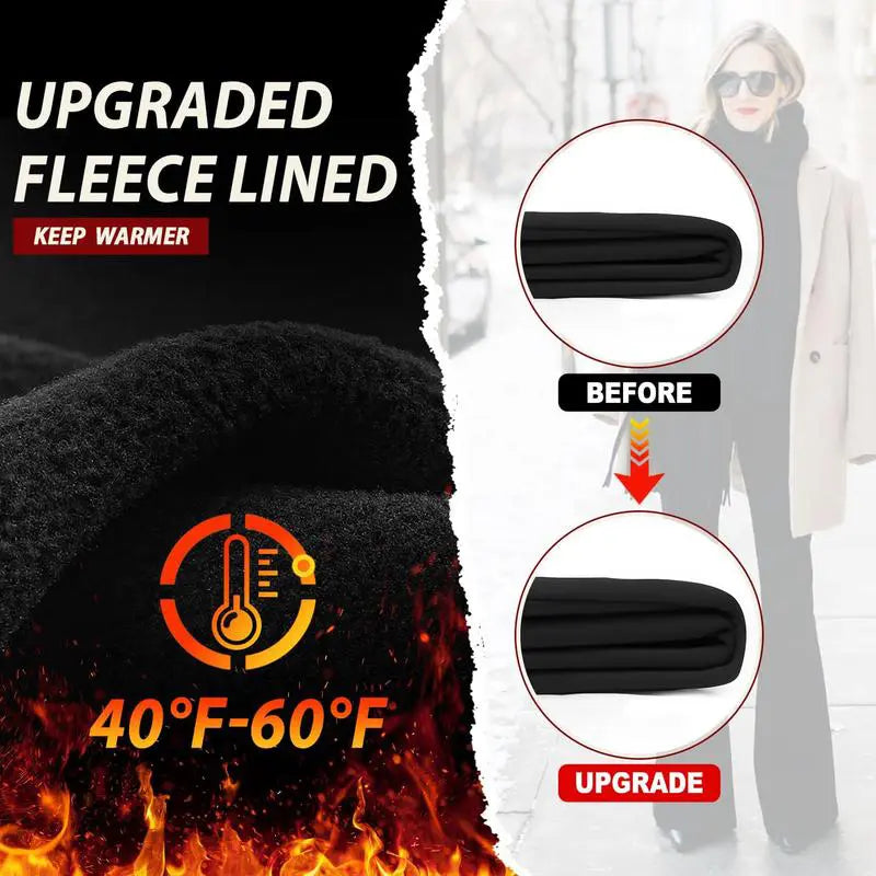 Women’s Fleece Lined Flare Leggings with Pockets