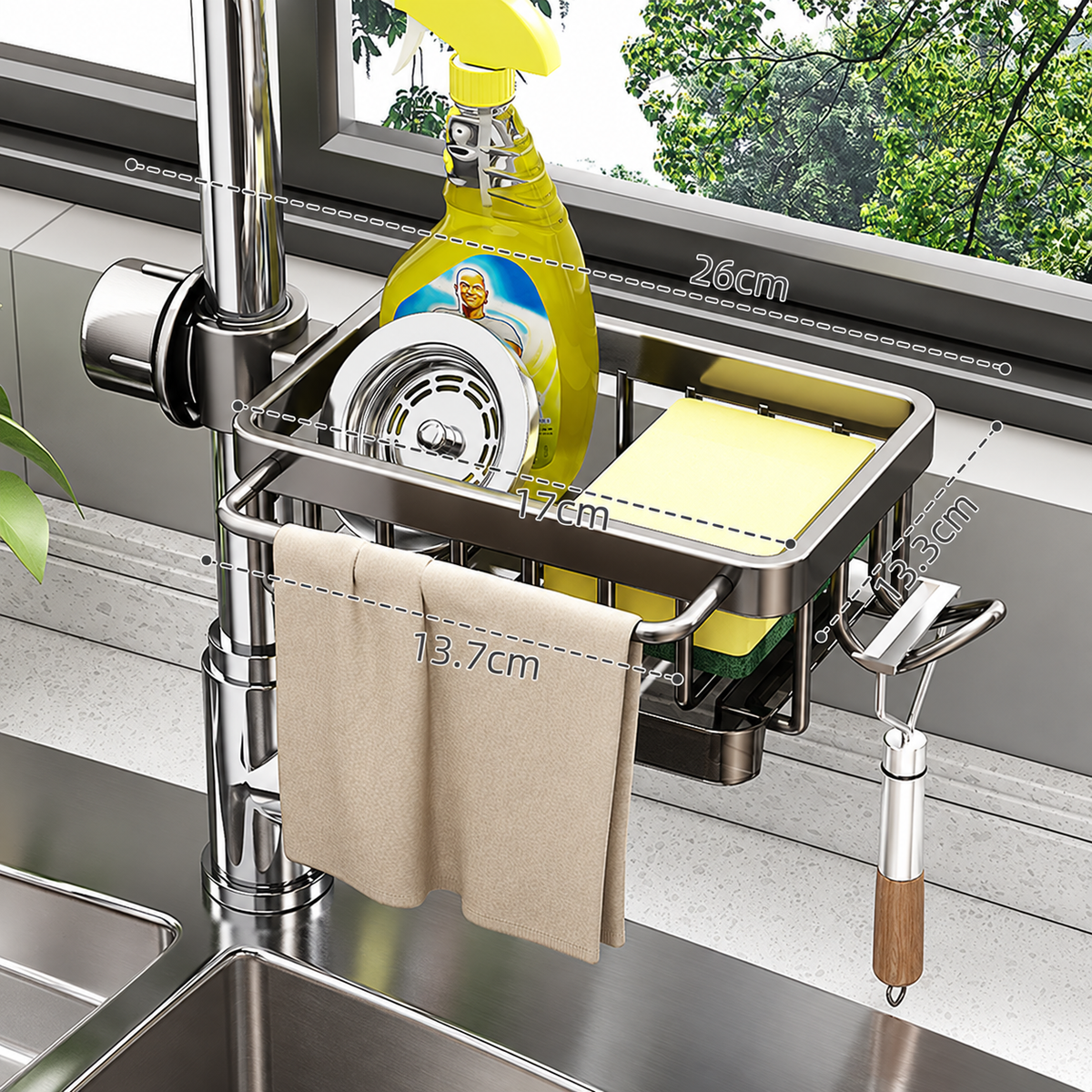 ✨ Faucet Sink Organizer Rack – Keep Your Kitchen Sink Clean & Clutter-Free