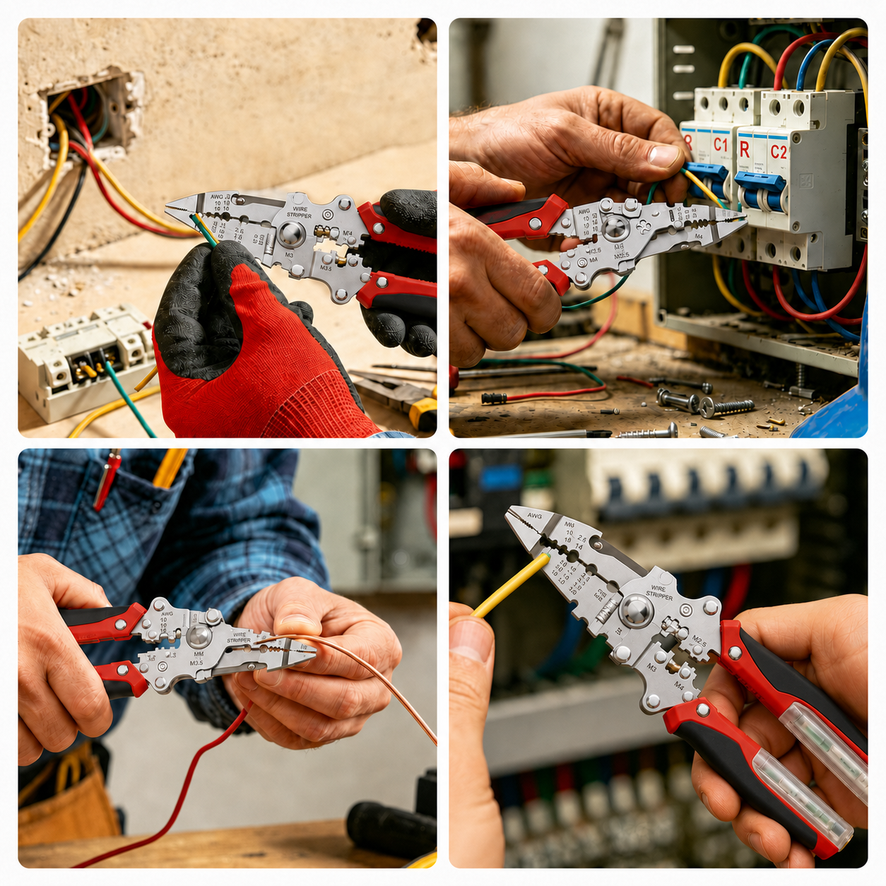 16-in-1 Electric Wire Stripper with Voltage Tester