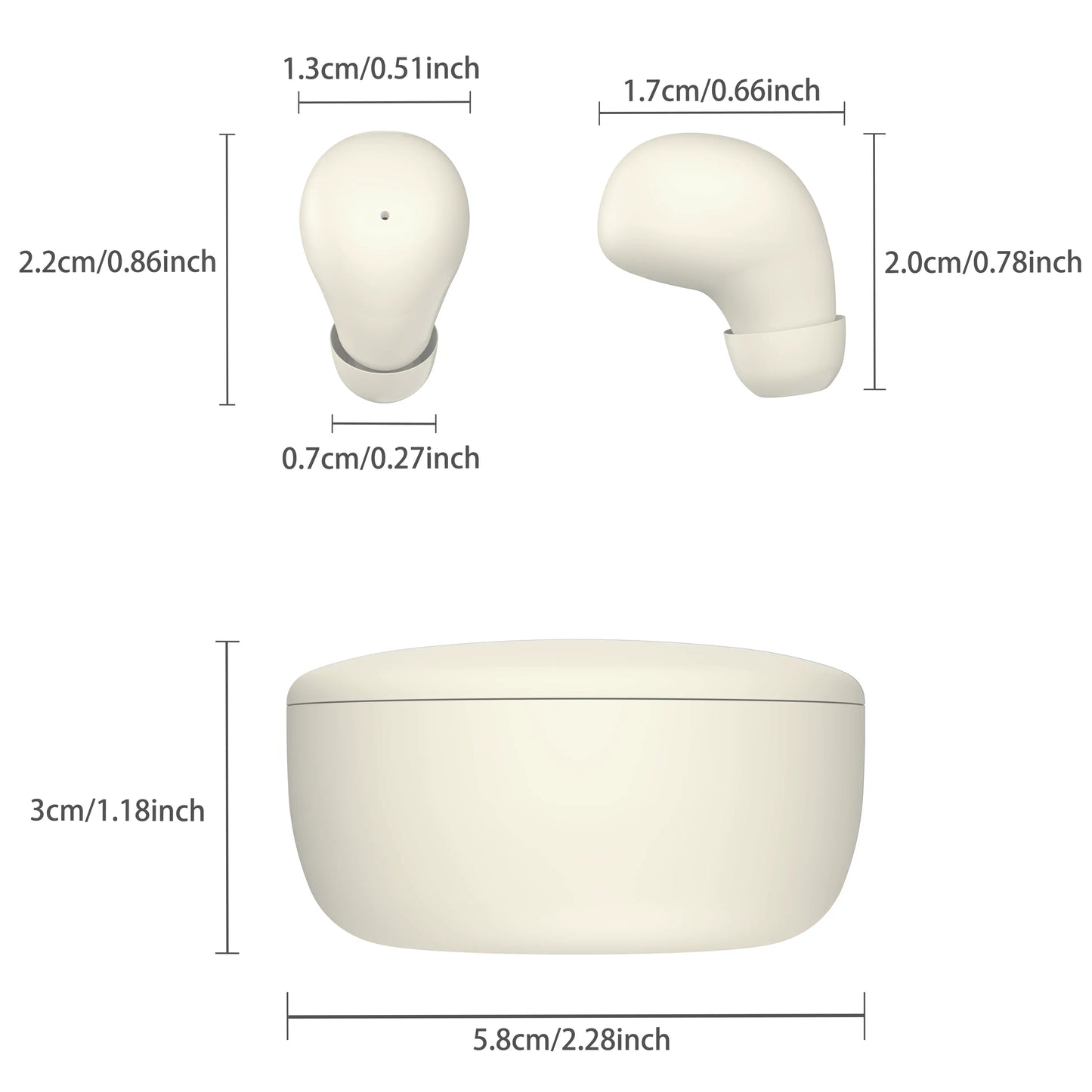 Mini Invisible Bluetooth 5.4 Wireless Earbuds for Sleep