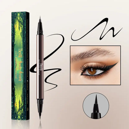 Ultra-Smooth Creamy Liquid Eyeliner | 2-in-1Dual Tip I Weightless, Waterproof & 24H Long-Lasting