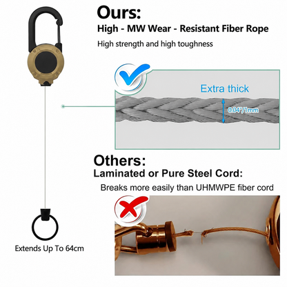 Retractable Carabiner Keychain