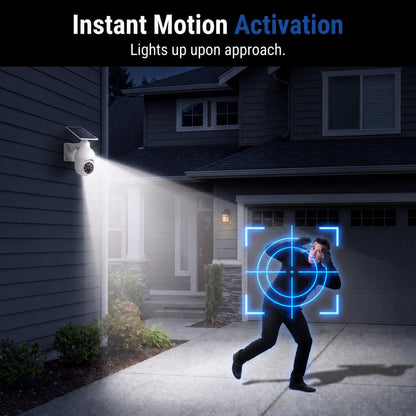 ⏰Smart AI Detection - Solar-Powered Simulated Surveillance Camera Street Light