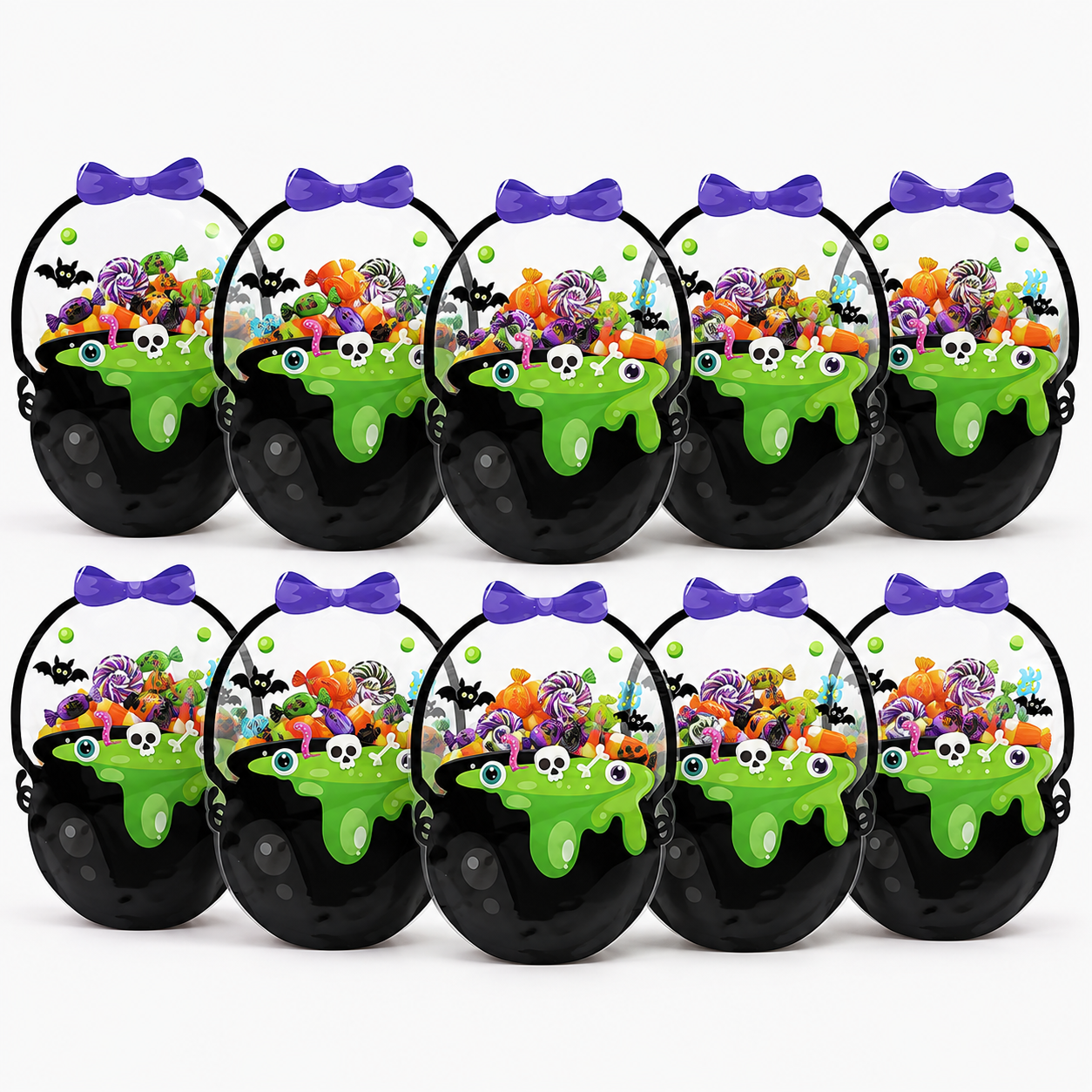 👻Halloween Bestsellers-50%off🎃Halloween Transparent Pumpkin Favor Bags✨Perfect for Party, Trick-or-Treat, Classroom Gifts