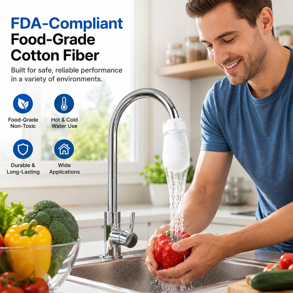 100 Pack Universal Splash Proof Faucet Filter Cotton Bags