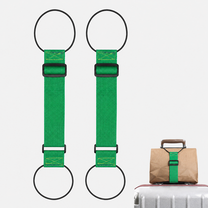 2-Pack Adjustable Rainbow Luggage Connector Straps
