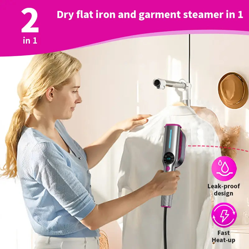 Dr.Flash Portable Garment Steamer - Fast Heating & LED Display