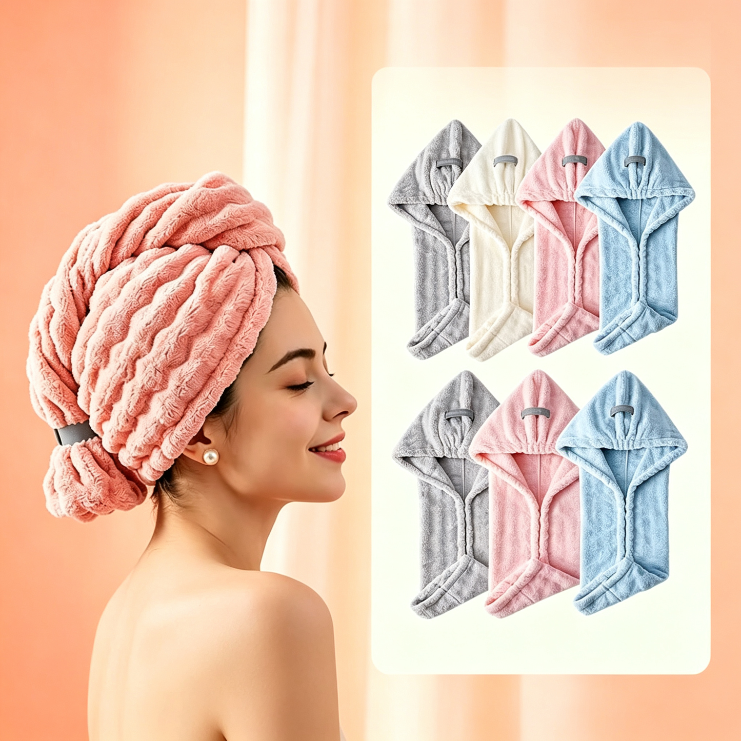 Ultra Absorbent Fast-Drying Hair Turban
