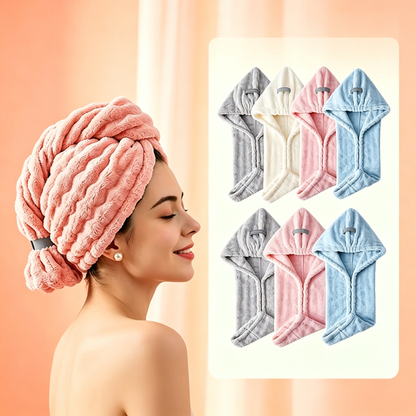 Ultra Absorbent Fast-Drying Hair Turban