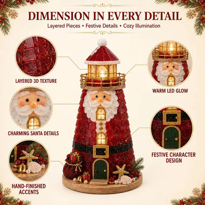 🎄Beginner-Friendly DIY Lighted Christmas Character Sea Glass-Style Lighthouse Kit Collection