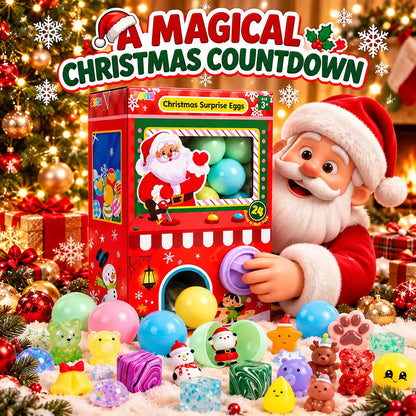 🎄 Christmas Squishy Gachapon Advent Calendar 2026 – 24 Surprise Capsules