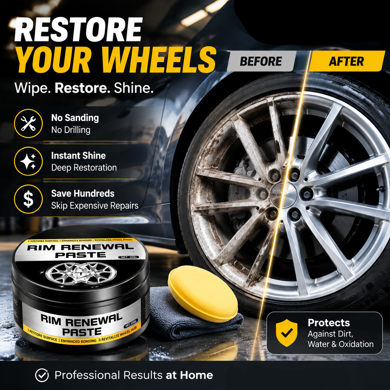 All In One Car Wheel Care and Restoration Paste