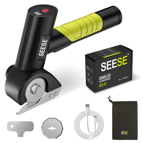 SEESE Cordless Electric Scissors - Portable Fabric Cutter