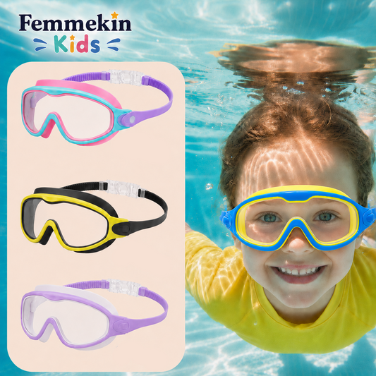 Femmekin Kids Swim Goggles 2 Pack - UV Protection & Anti-Fog