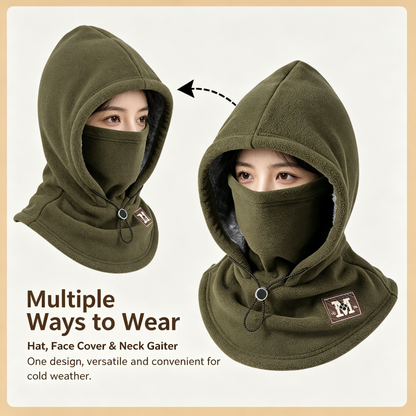 Fleece Double Layer Integrated Hat