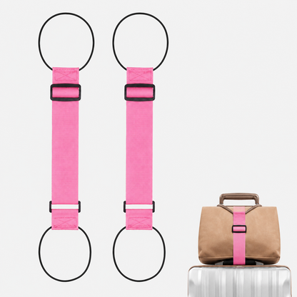 2-Pack Adjustable Rainbow Luggage Connector Straps