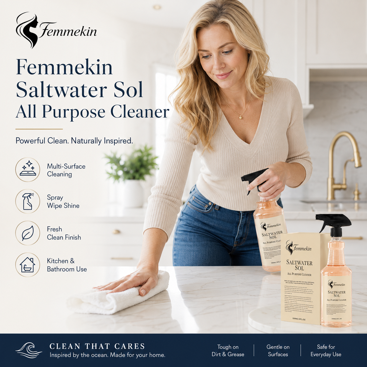 Femmekin Saltwater Sol All Purpose Cleaner