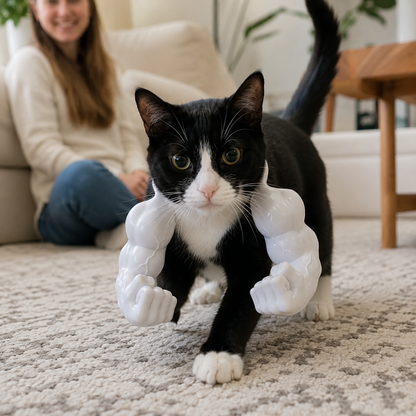Mighty Meow Muscle Arms Toy - Funny Cat Costume Toy