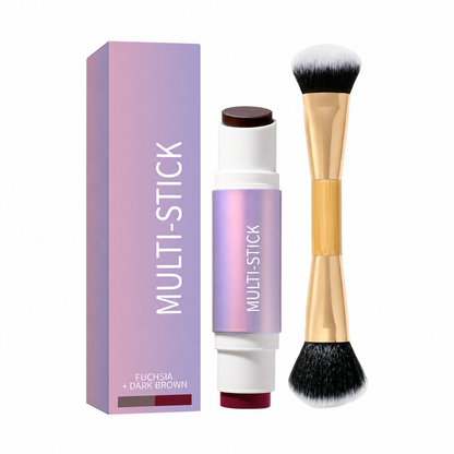 Double Ended Cream Blush and Bronzer Stick with Brush