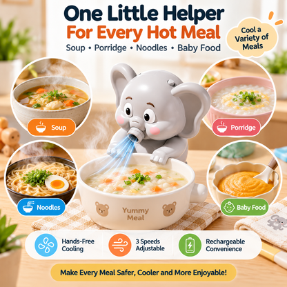 🍲🌬️ Hands-Free Food Cooling Fan – Cool Hot Meals Faster Without Blowing ❄️✨