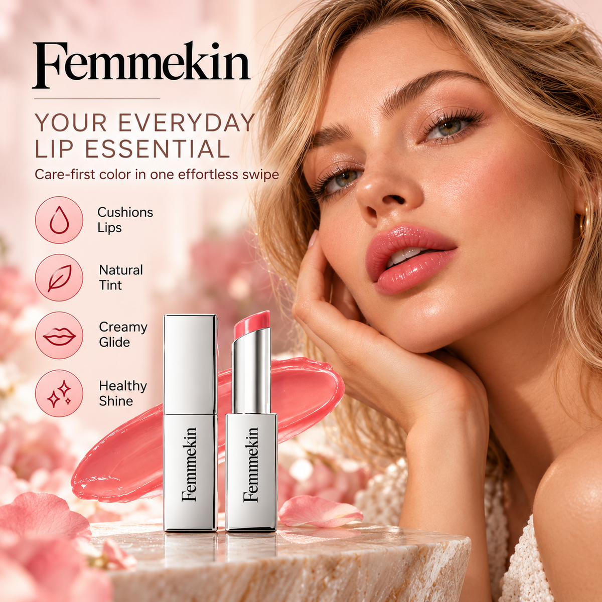 Nourishing Lip Oil Stick with Squalane Shea Butter & Jojoba Oil