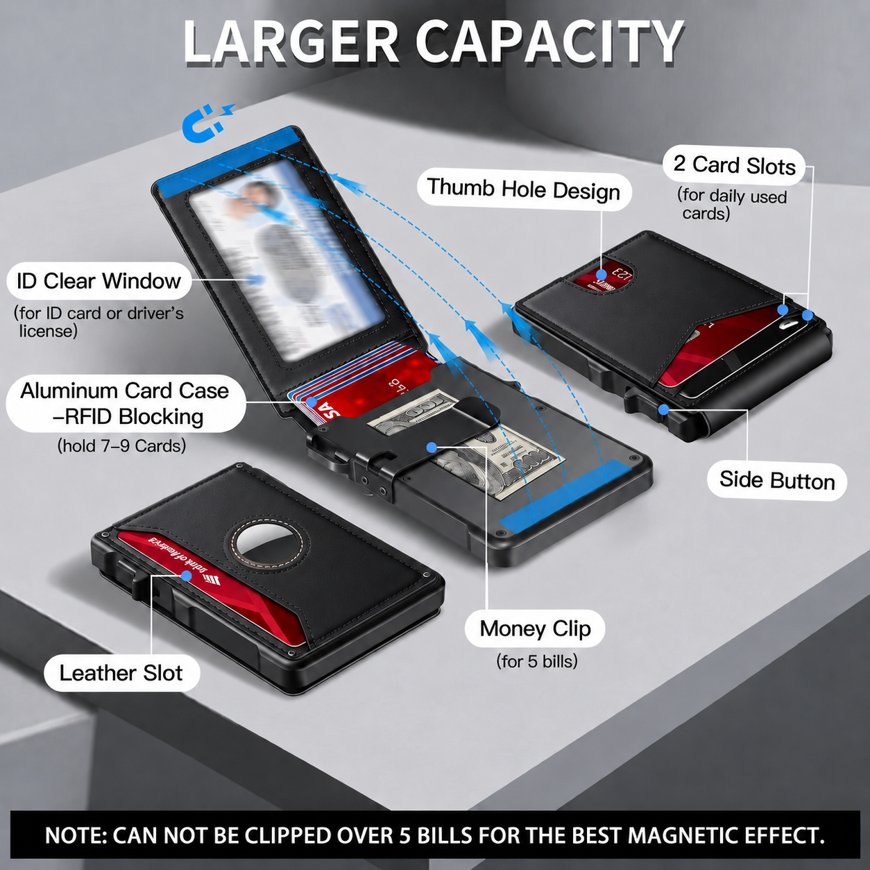 Minimalist RFID Pop-Up Slim Wallet