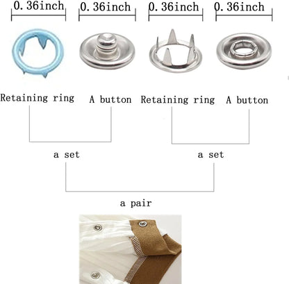 BOGO+  Including 200pcs Invisible Colored Metal Buckle & 1 Count Manual Pressure Pliers