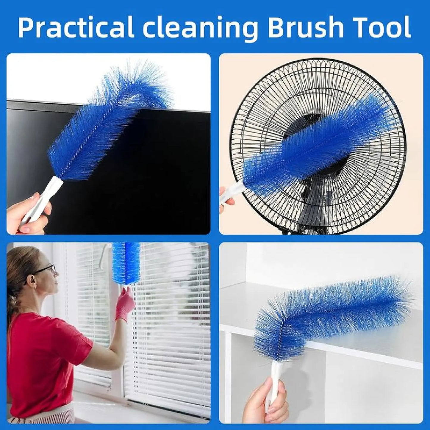 Fan cleaning brush, dust removal brush, cleaning brush, bendable microfiber head, reusable dust collector, washable, suitable for ceiling fan blades