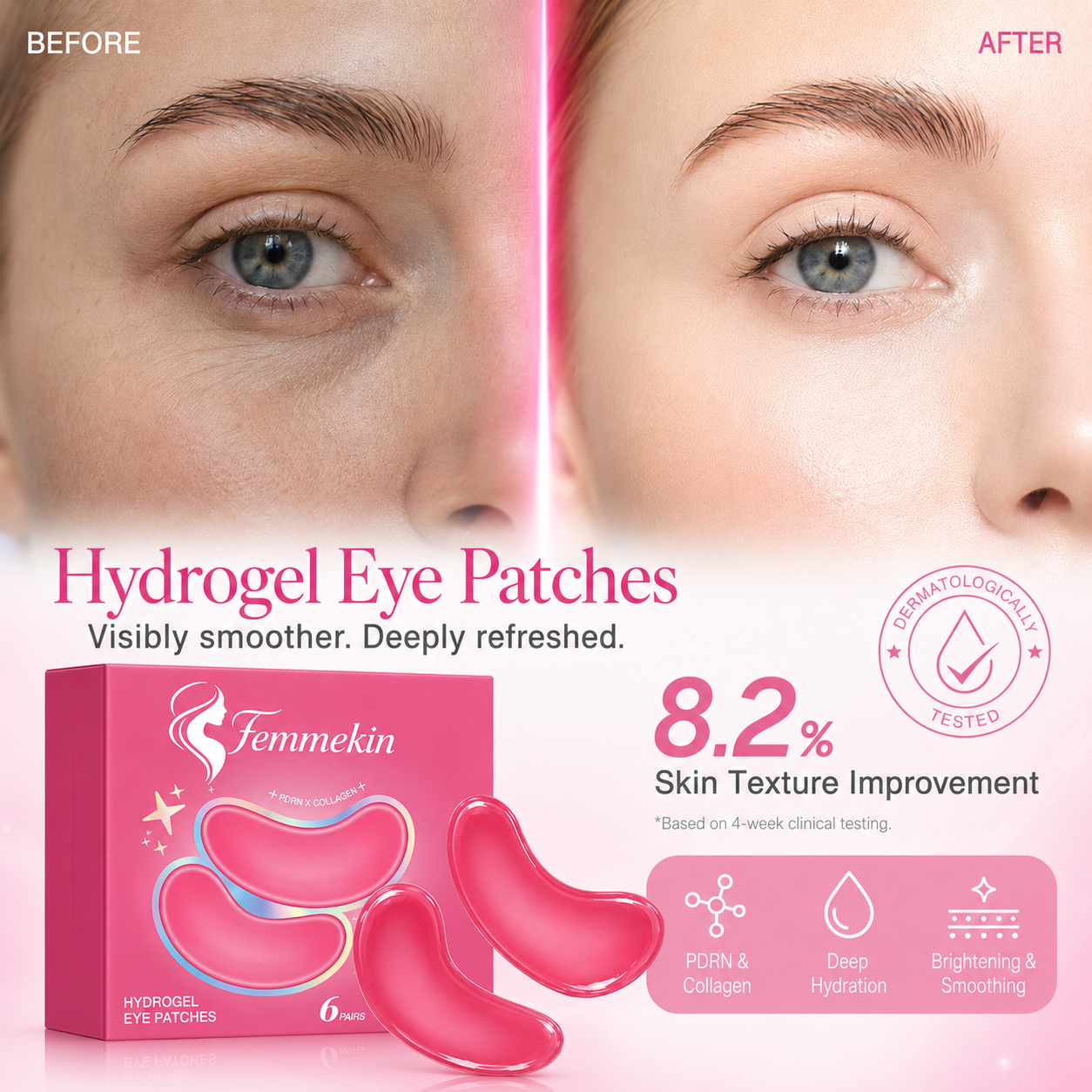Femmekin PDRN Pink Collagen Jelly Eye Mask