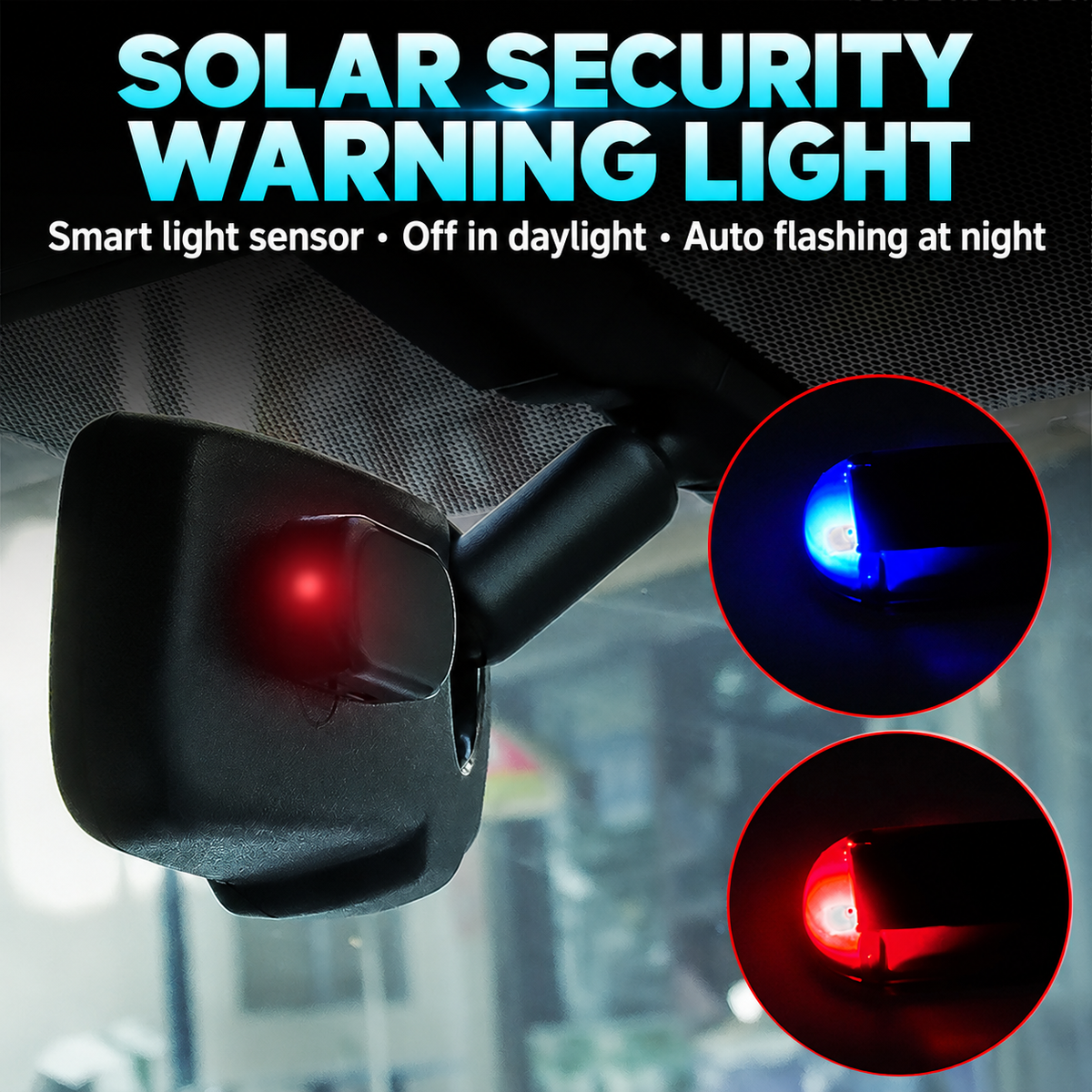 Compact Solar Anti-Theft LED Flashing Lamp