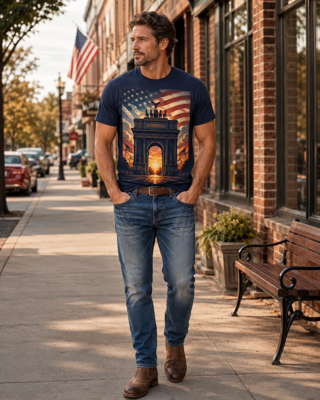 American Victory Arch Graphic T-Shirt