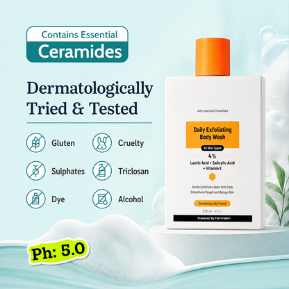 Exfoliating Body Wash for Smooth & Renewed Skin – 236ml