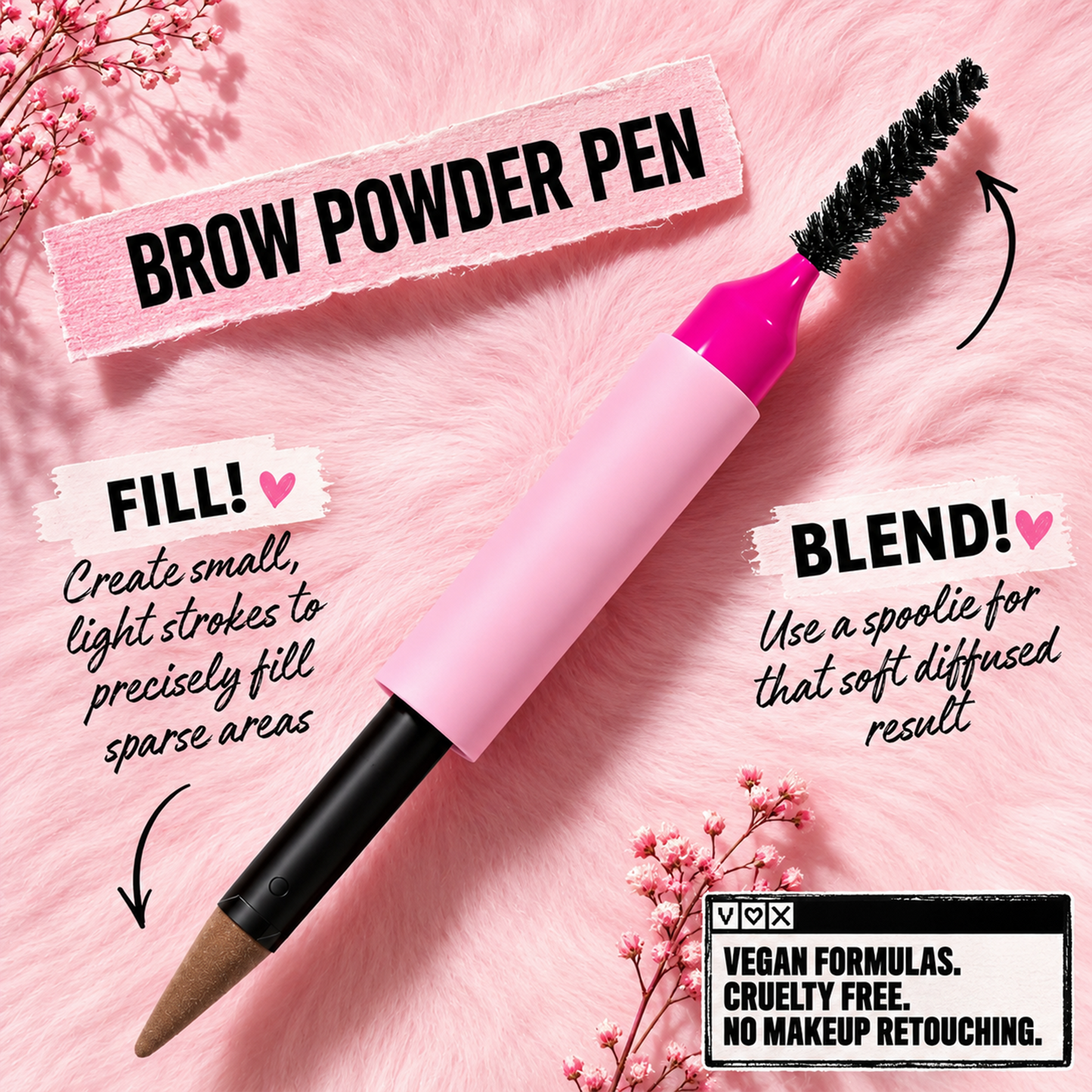 24H Long Lasting Eyebrow Powder Pen
