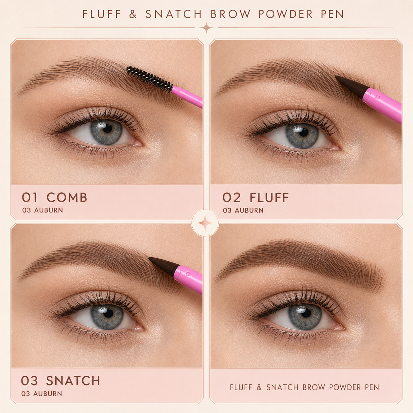 24H Long Lasting Eyebrow Powder Pen