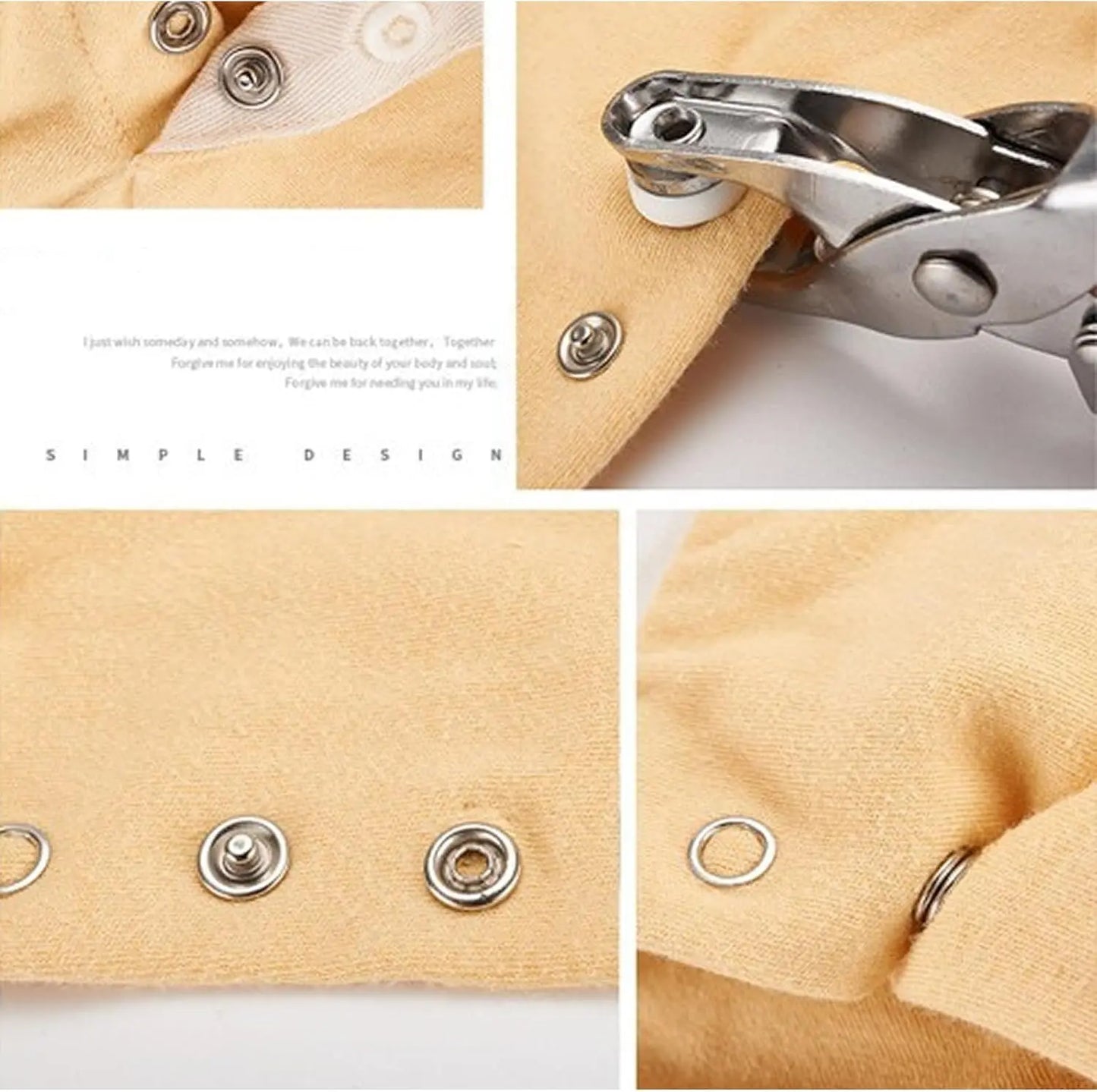 BOGO+  Including 200pcs Invisible Colored Metal Buckle & 1 Count Manual Pressure Pliers