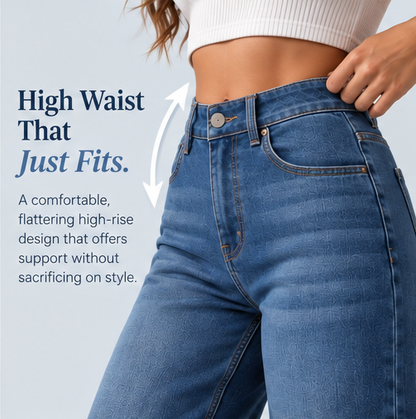 Women's High-Waisted Sculpting Straight-Leg Jeans
