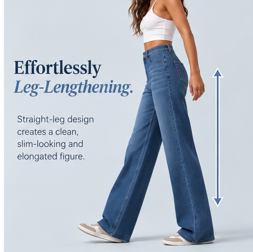 Women's High-Waisted Sculpting Straight-Leg Jeans