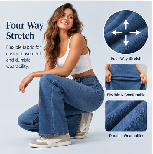 Women's High-Waisted Sculpting Straight-Leg Jeans