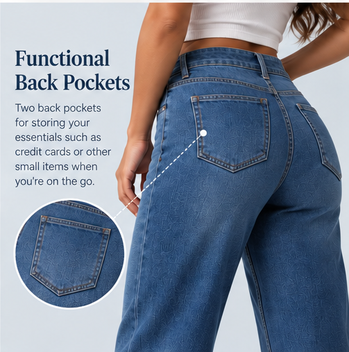 Women's High-Waisted Sculpting Straight-Leg Jeans