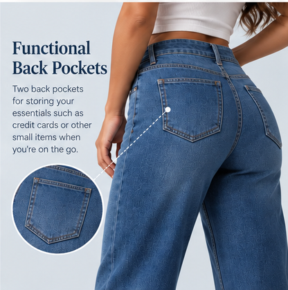 Women's High-Waisted Sculpting Straight-Leg Jeans