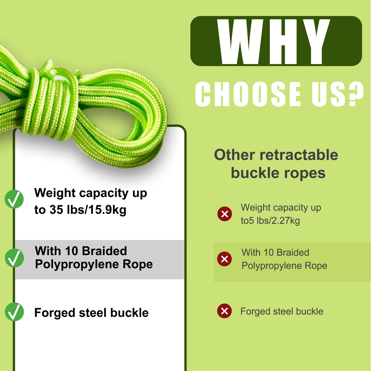 Multi Function Retractable Buckle Rope for Camping Hiking and Outdoor Use