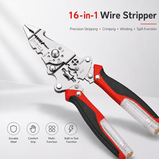 16-in-1 Electric Wire Stripper with Voltage Tester