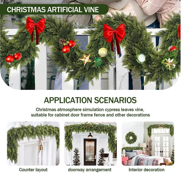 6FT Artificial Cedar Christmas Garland