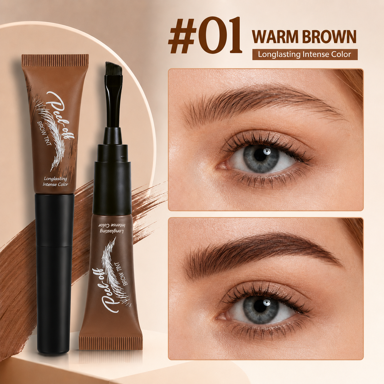 5-Color Waterproof Eyebrow Tint for Precise & Long-Lasting Brows