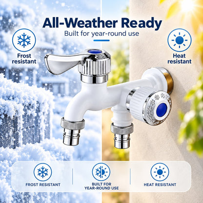 🎉Dual-Outlet Water Faucet | Run Washer & Hose Simultaneously ⚡