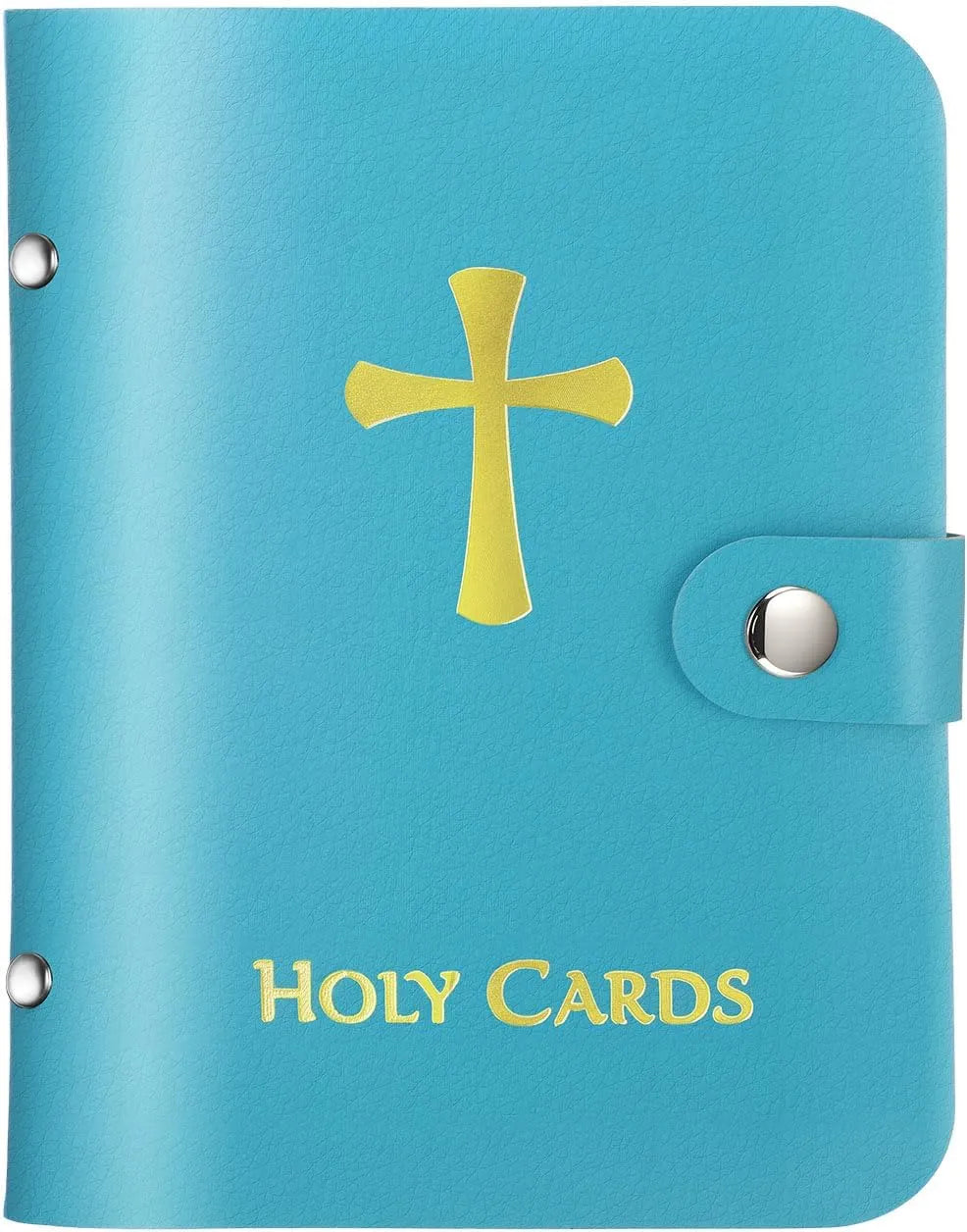 ✝️ Catholic Holy Card Holder – Pocket Prayer Card Organizer with Snap Closure