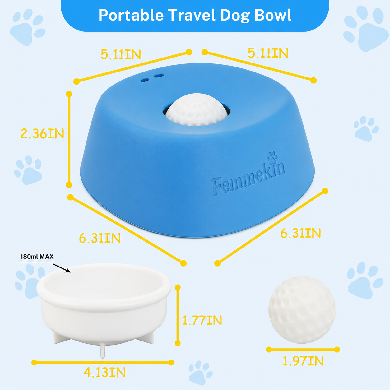 BOGO Femmekin Slow Feeder Dog Bowl for Liquid Treats