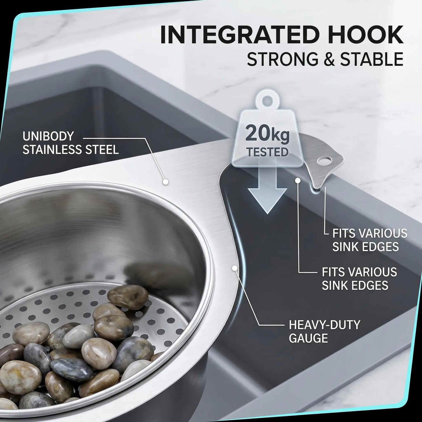 Multifunctional Stainless Steel Swan Sink Strainer Basket