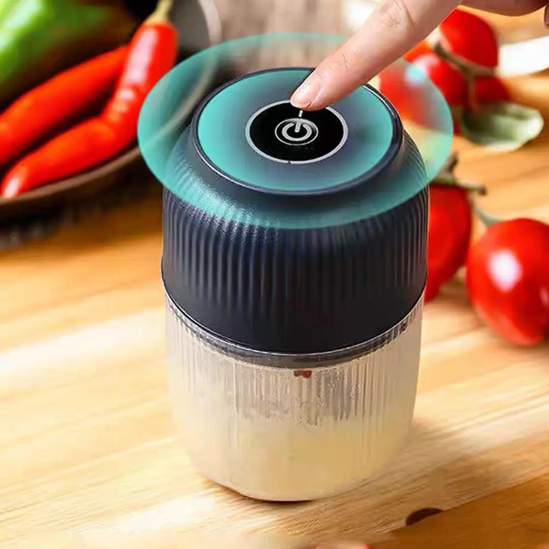 Cordless 300ML Electric Food Chopper With 4 Sharp Blades For Garlic Vegetables And Meat