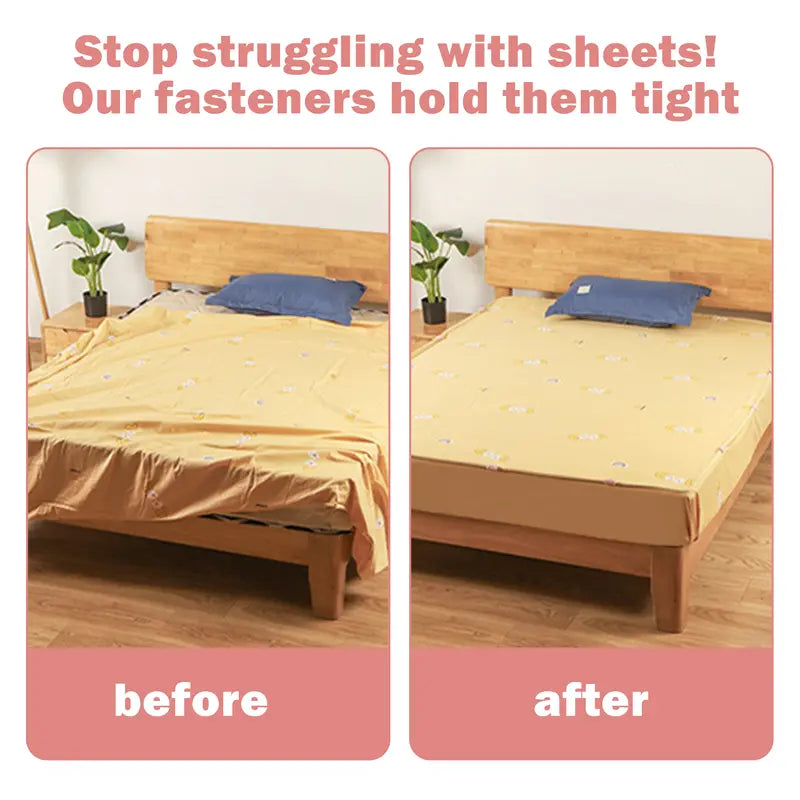 36 Counts Two-Speed Adjustment Sheet Grippers – Anti-Slip Clips for Beds Prevent Sliding Falling Out – Random Colors